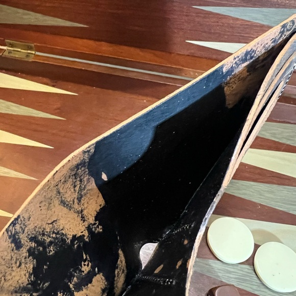 Marbled black hatch Rocado Shell Cordovan Italian leather wallet - Picture 3 of 3